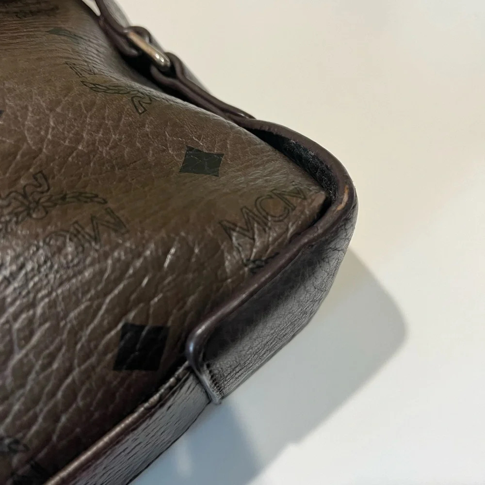 MCM Brown Leather Crossbody Bag - Picture 8 of 14